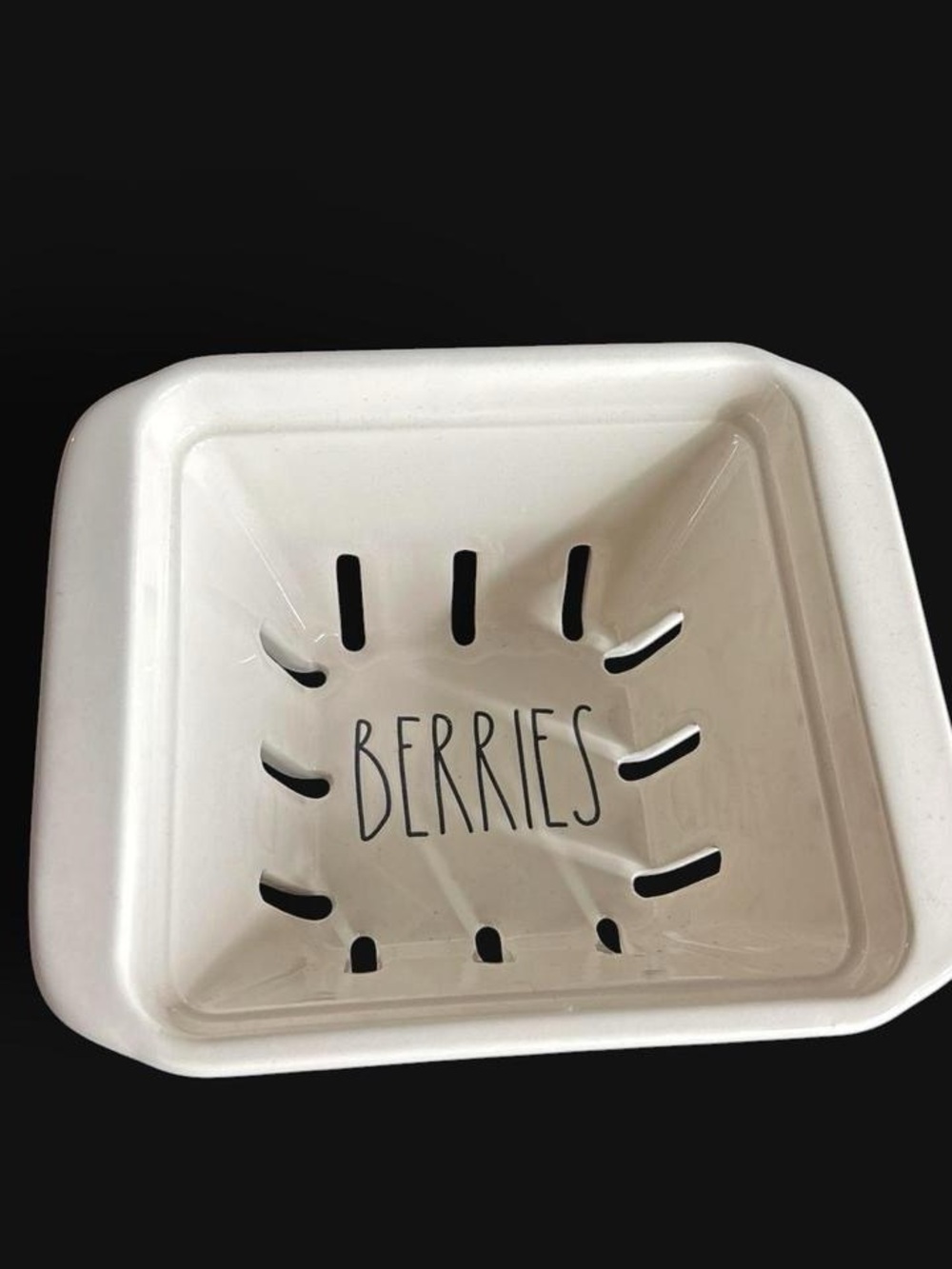 Rae Dunn cream black farmhouse cottagecore Berries Ceramic Berry Bowl